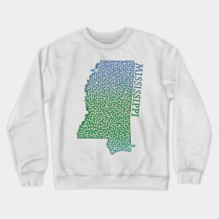 State of Mississippi Colorful Maze Crewneck Sweatshirt